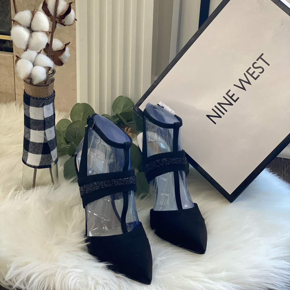 Nine West Tryono Black Heels size 7.5 new with box